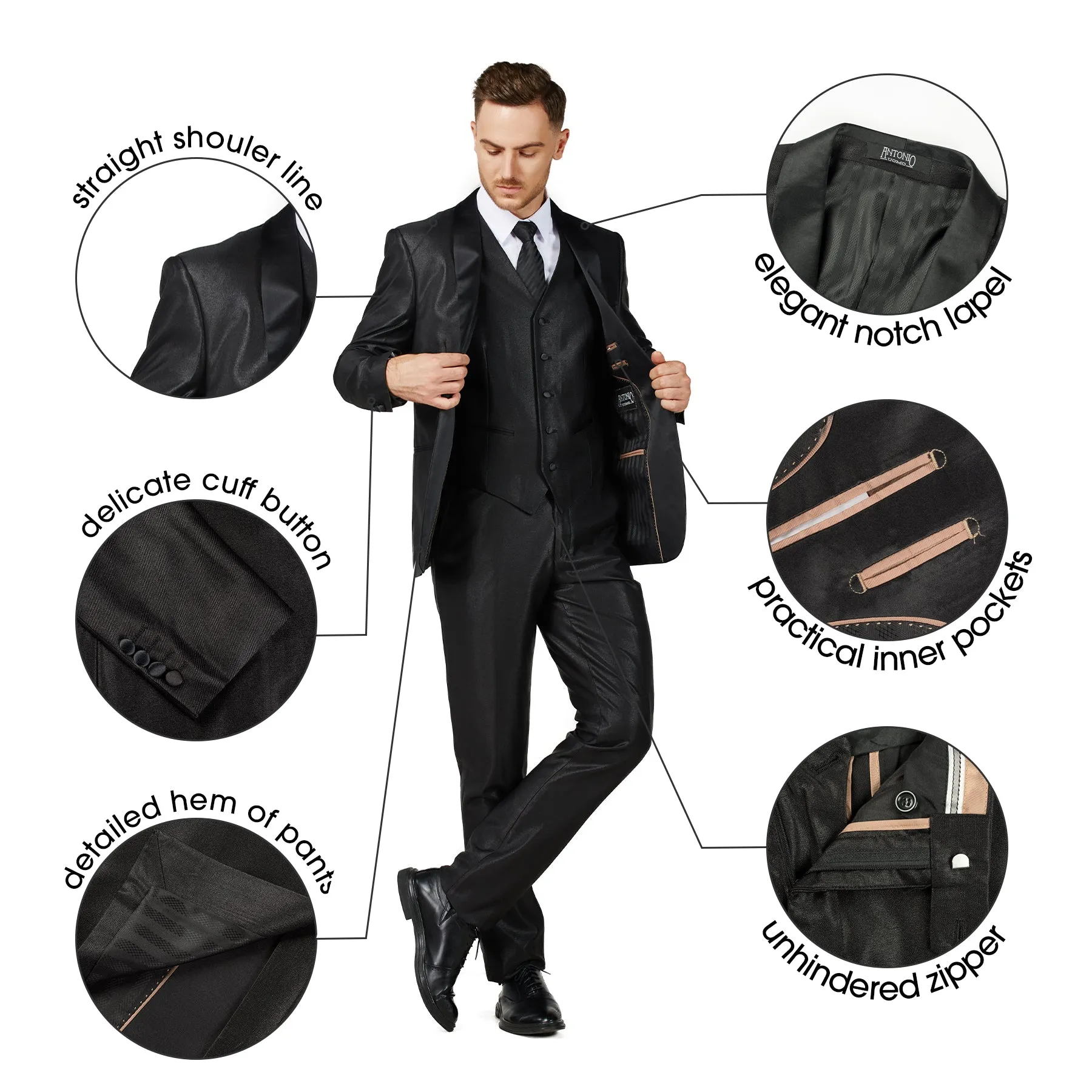 3 Piece Slim Fit Tuxedo - Blue (1803304)