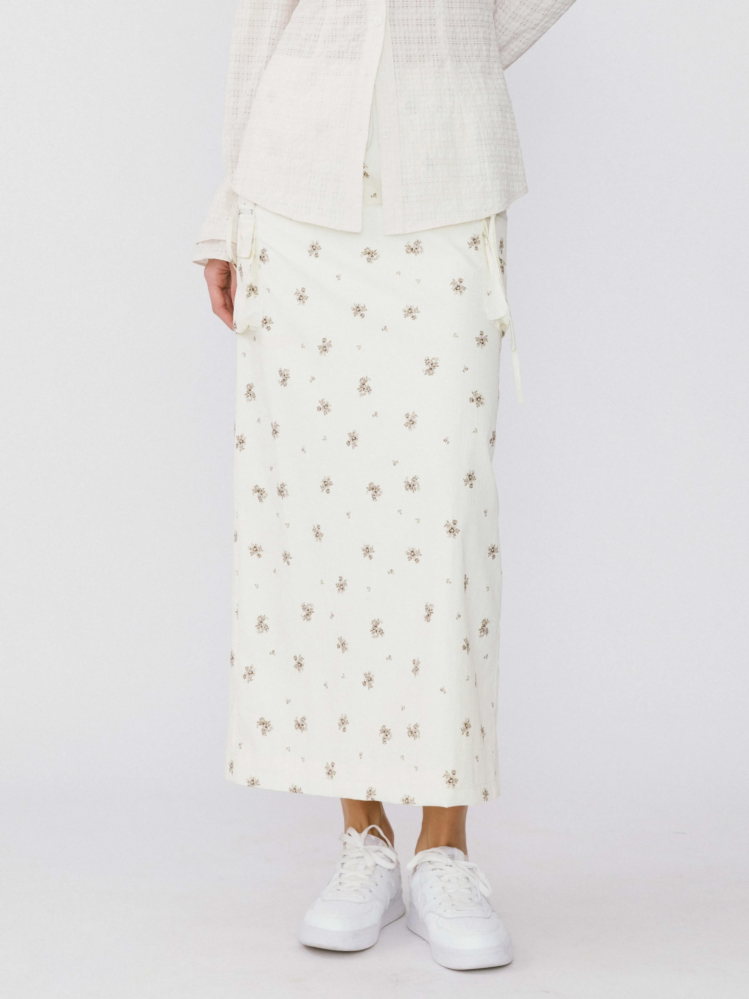 A-line Floral Skirt