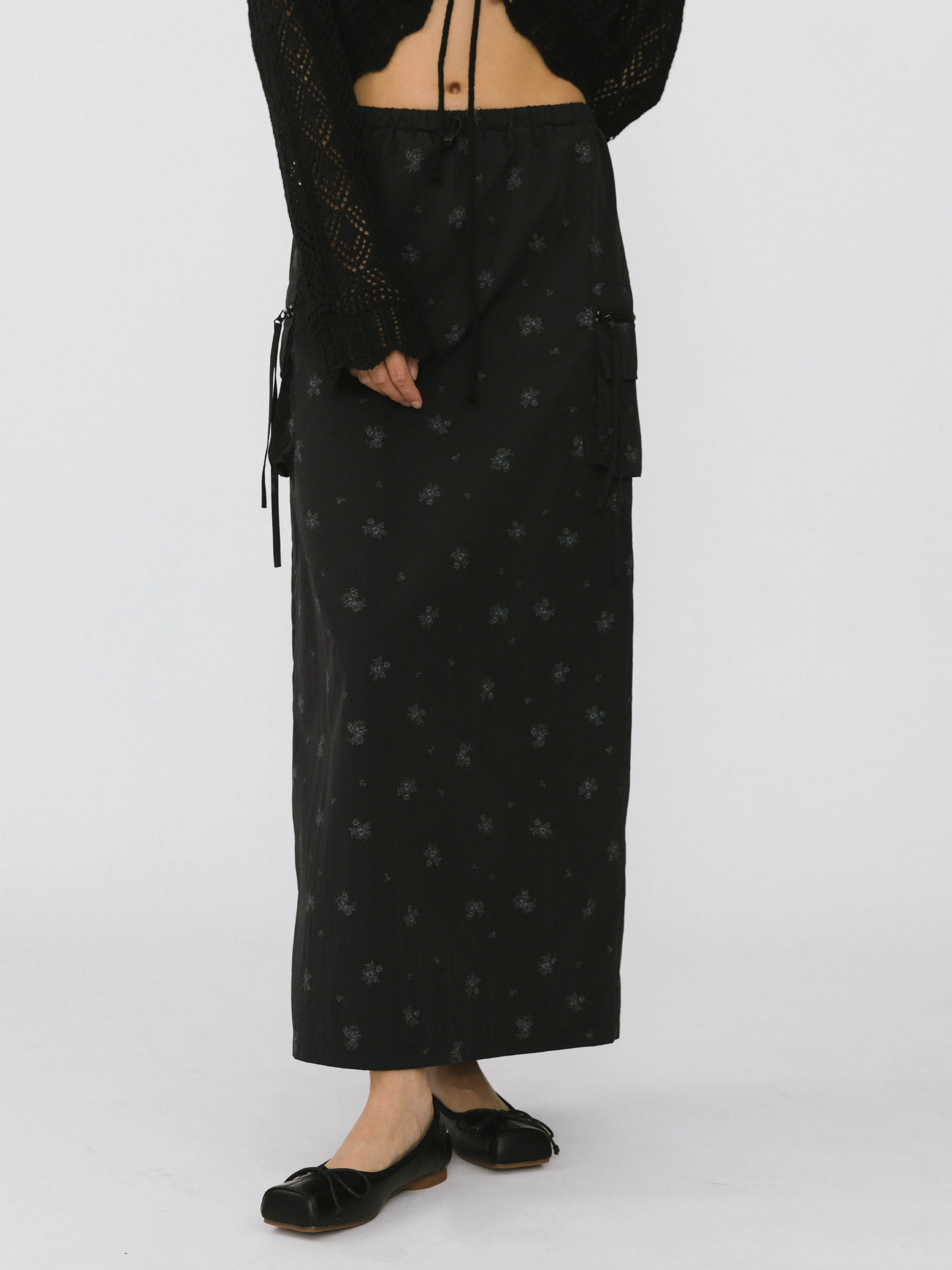 A-line Floral Skirt
