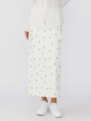 A-line Floral Skirt