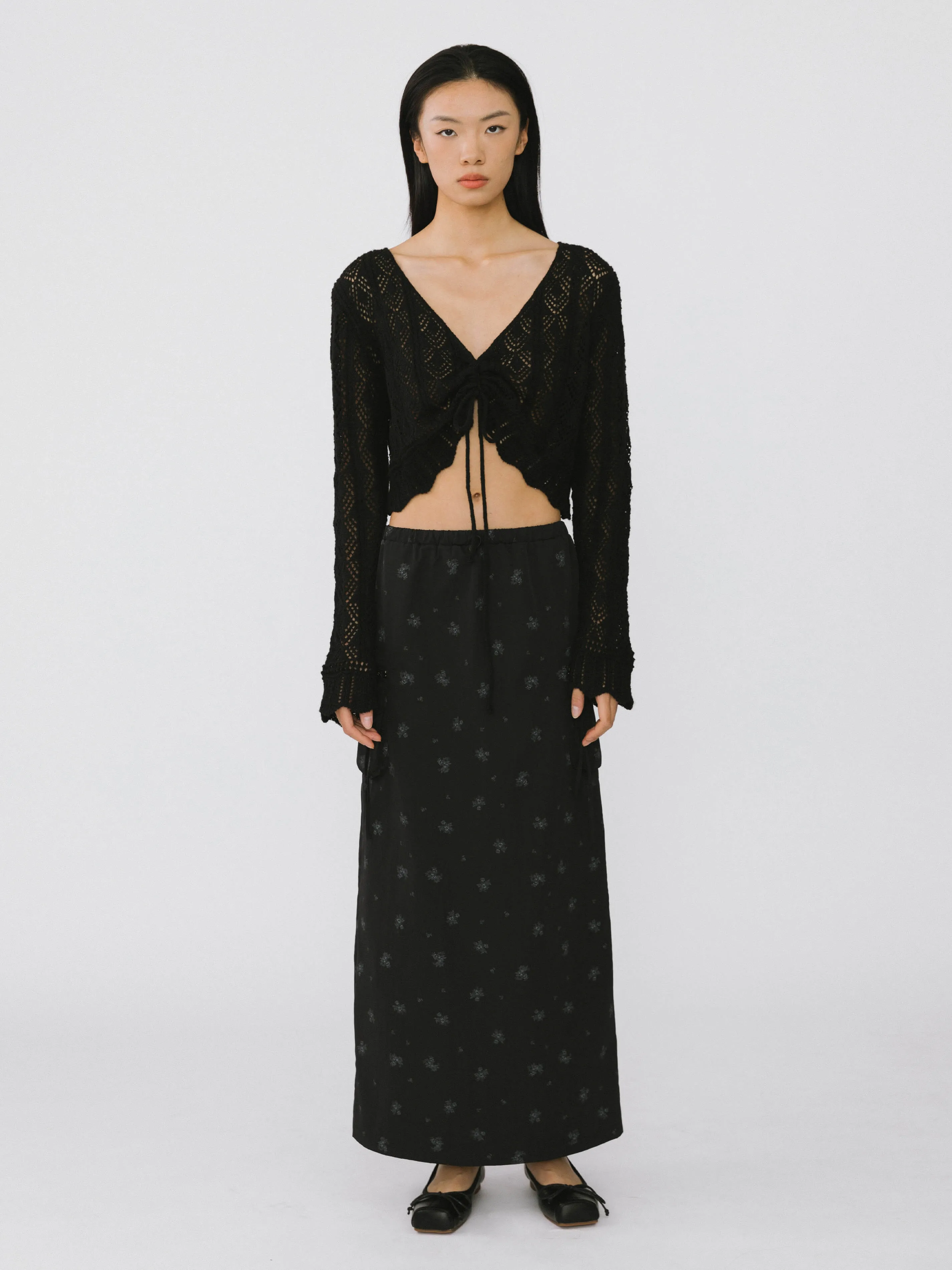 A-line Floral Skirt