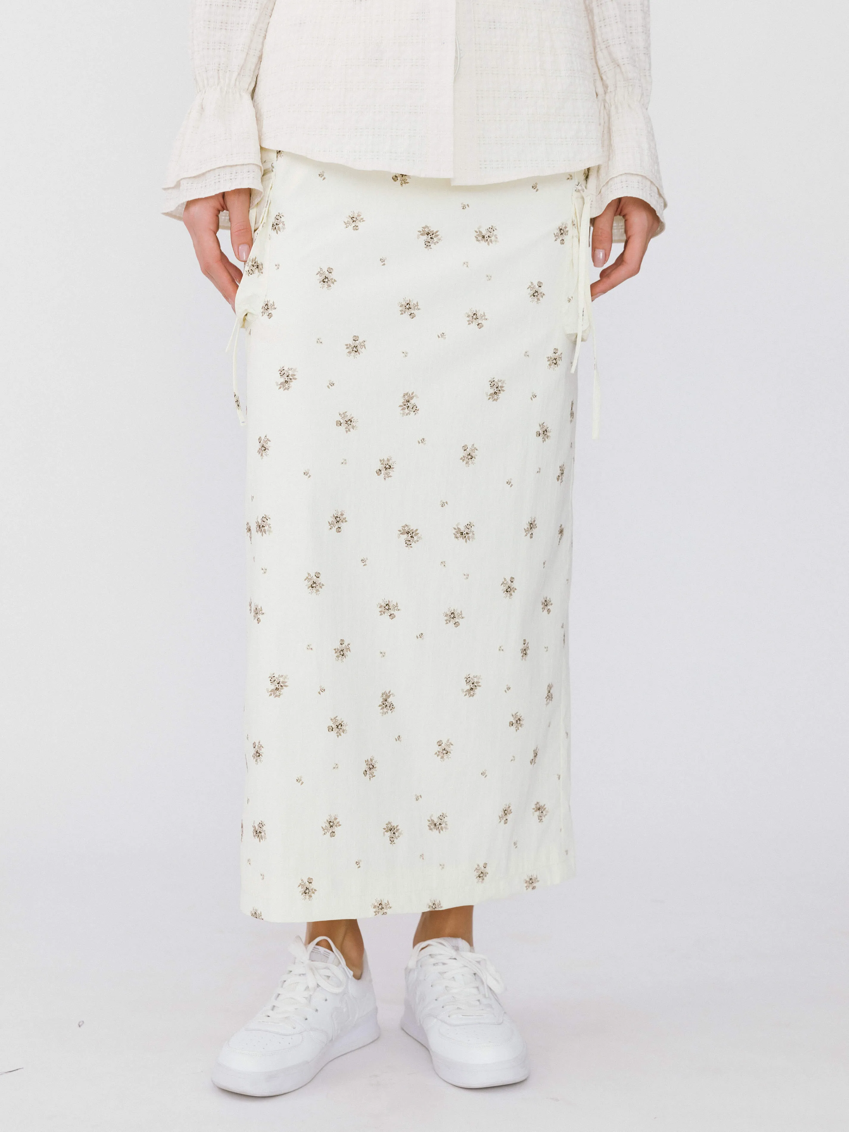 A-line Floral Skirt