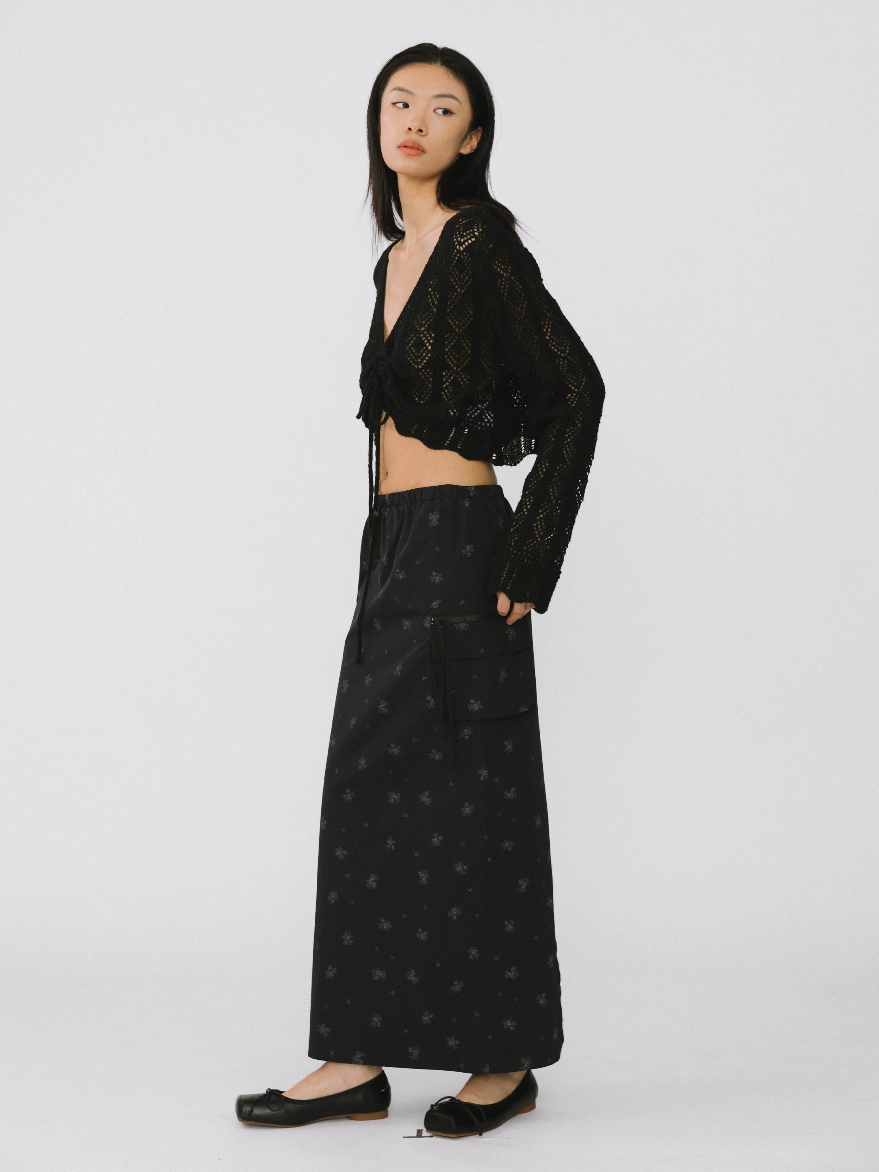 A-line Floral Skirt