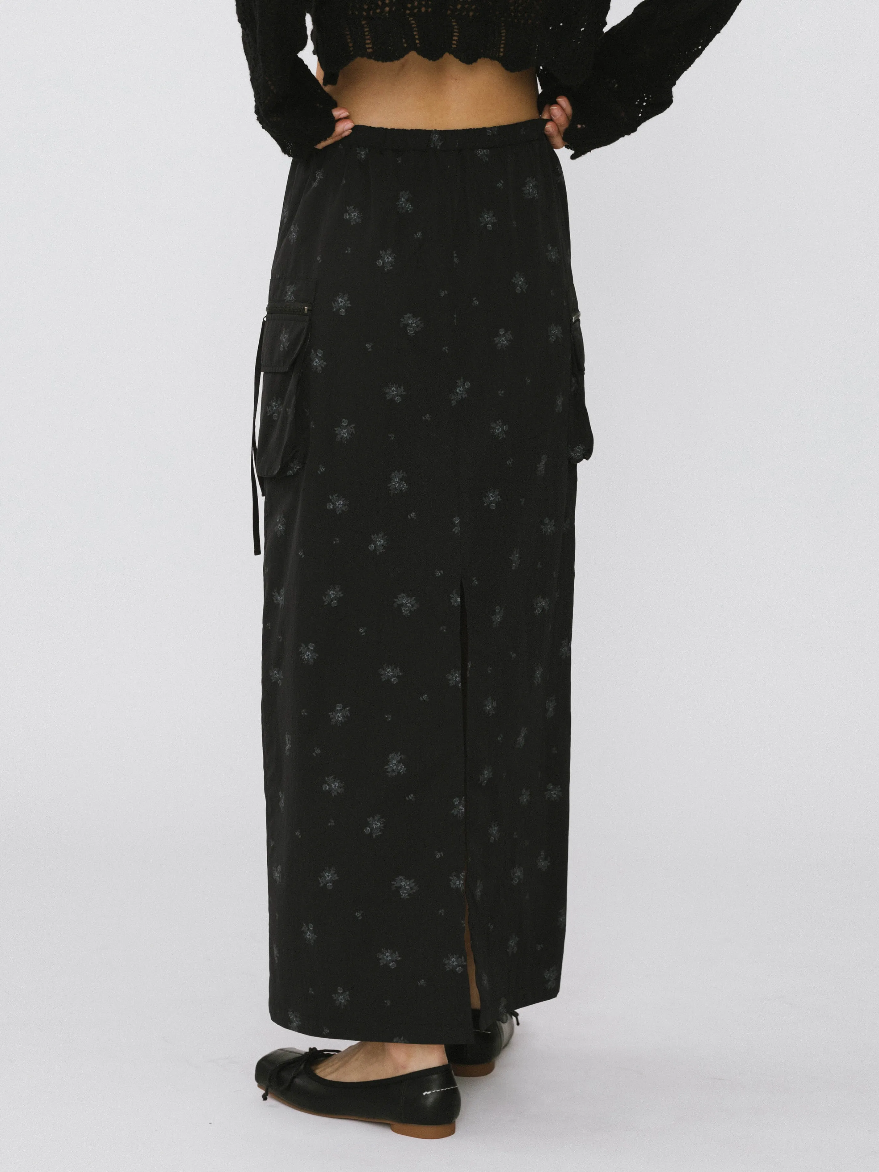A-line Floral Skirt