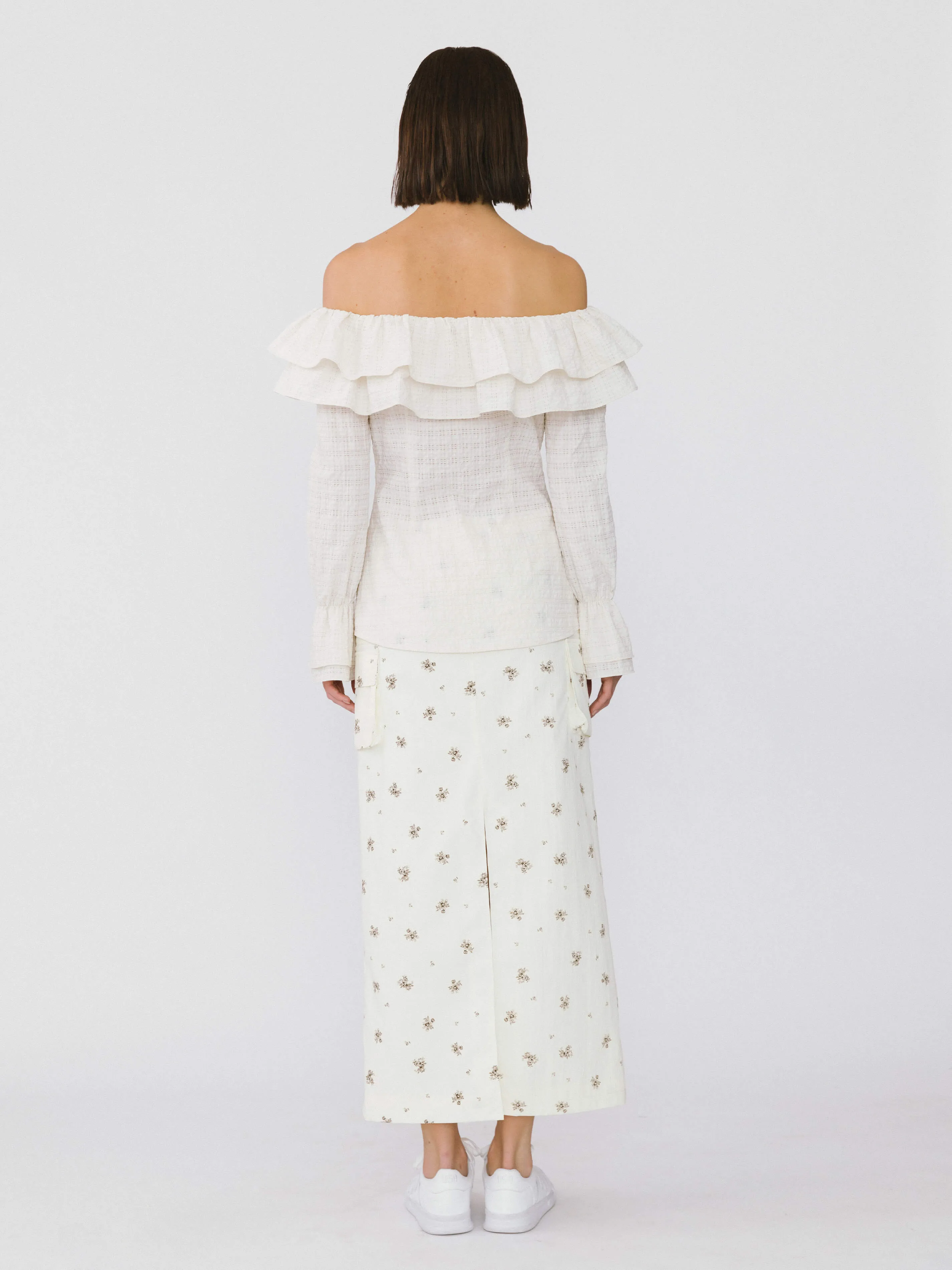 A-line Floral Skirt