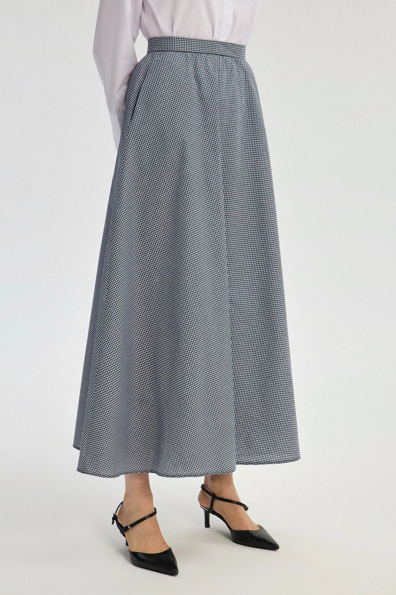 A LINE GINGHAM SKIRT