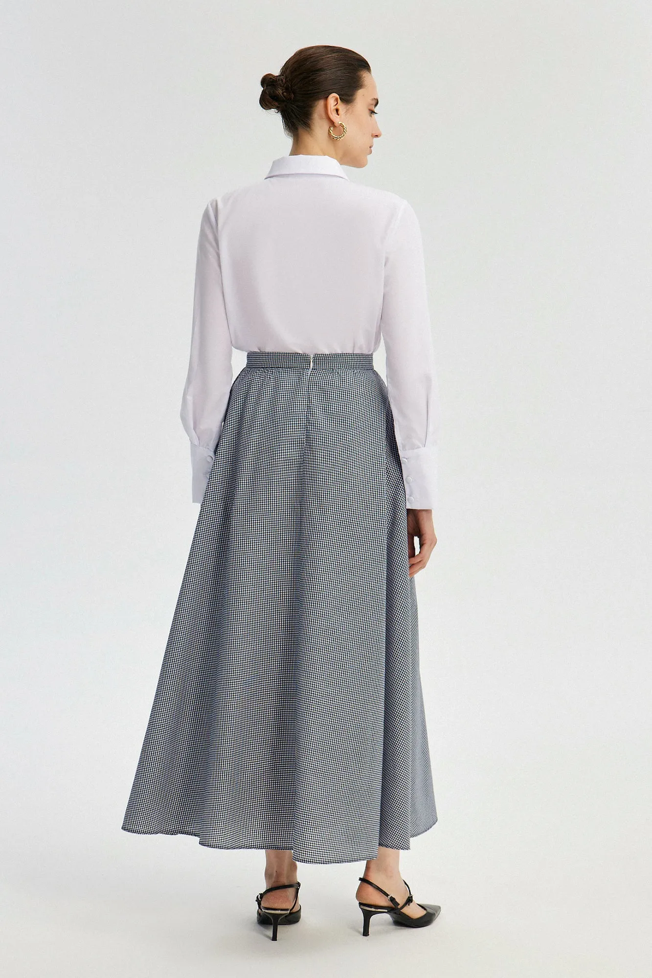 A LINE GINGHAM SKIRT