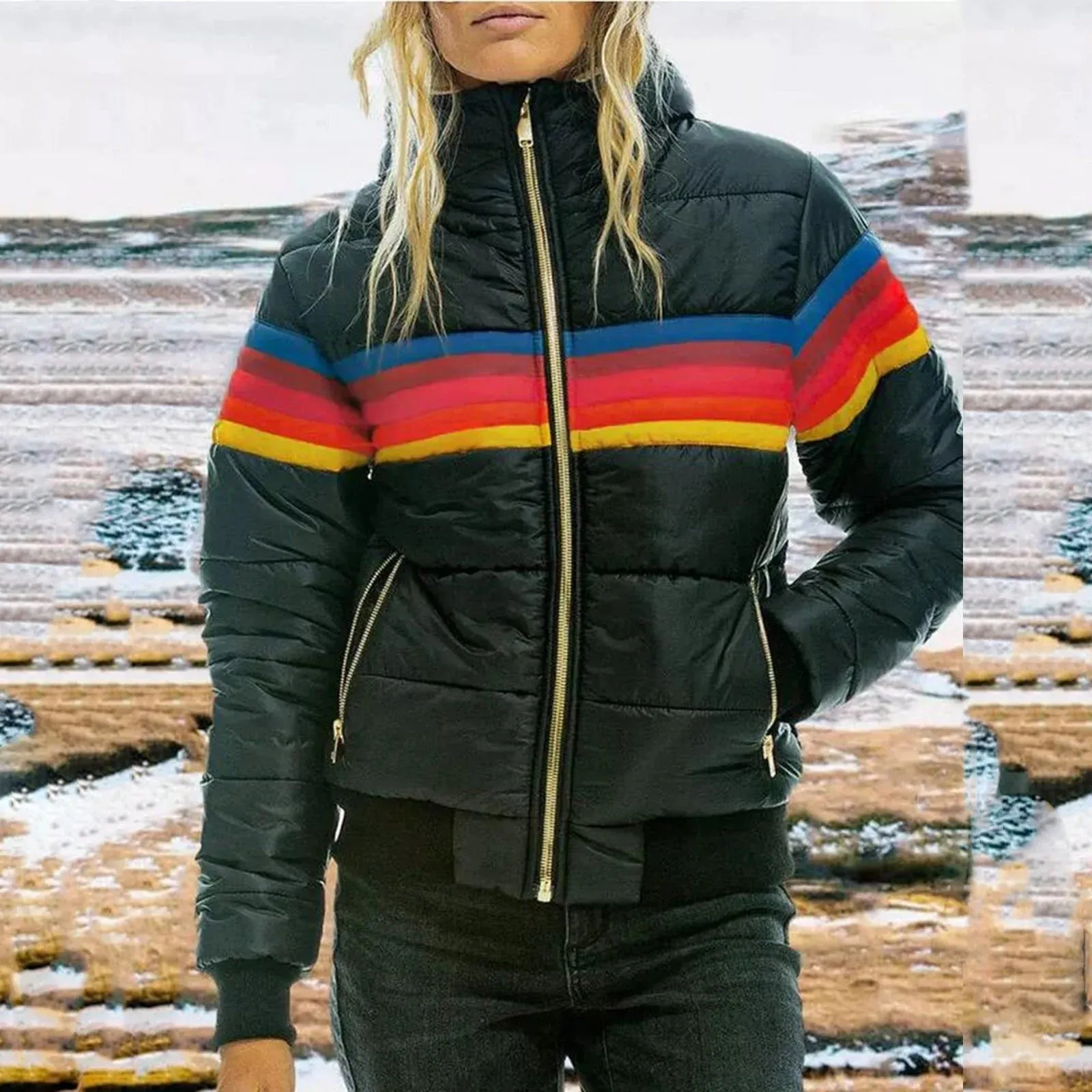Angel | Parka with Faux Fur Hood for Women