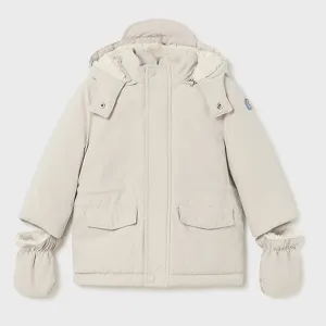 Beige Padded Parka