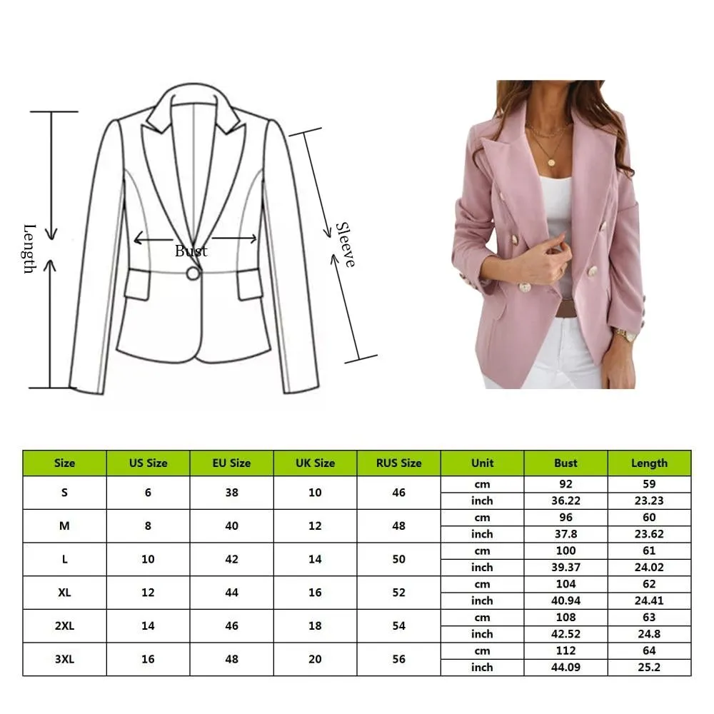 Blazers and Jackets Double Breasted Blazer Coat