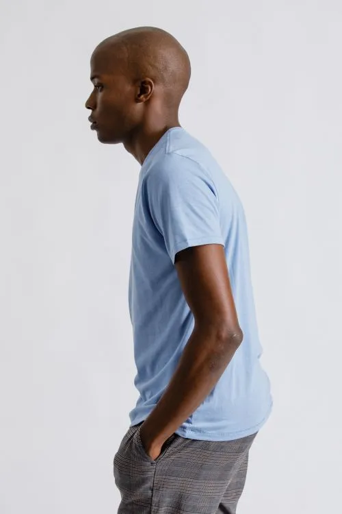 BRIXTON BASIC S/S PREM TEE - CASA BLANCA BLUE
