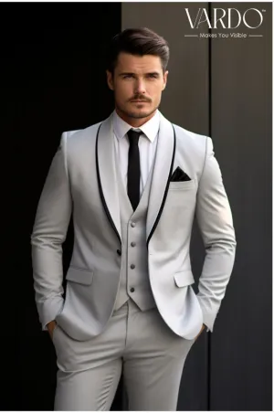 Classic Light Grey Tuxedo for Men - Timeless Elegance, Perfect for Special Occasions - Tailored Suit- The Rising Sun store, Vardo