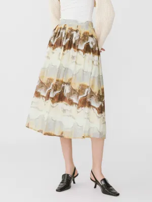 Coast Printed Pleated Skirt