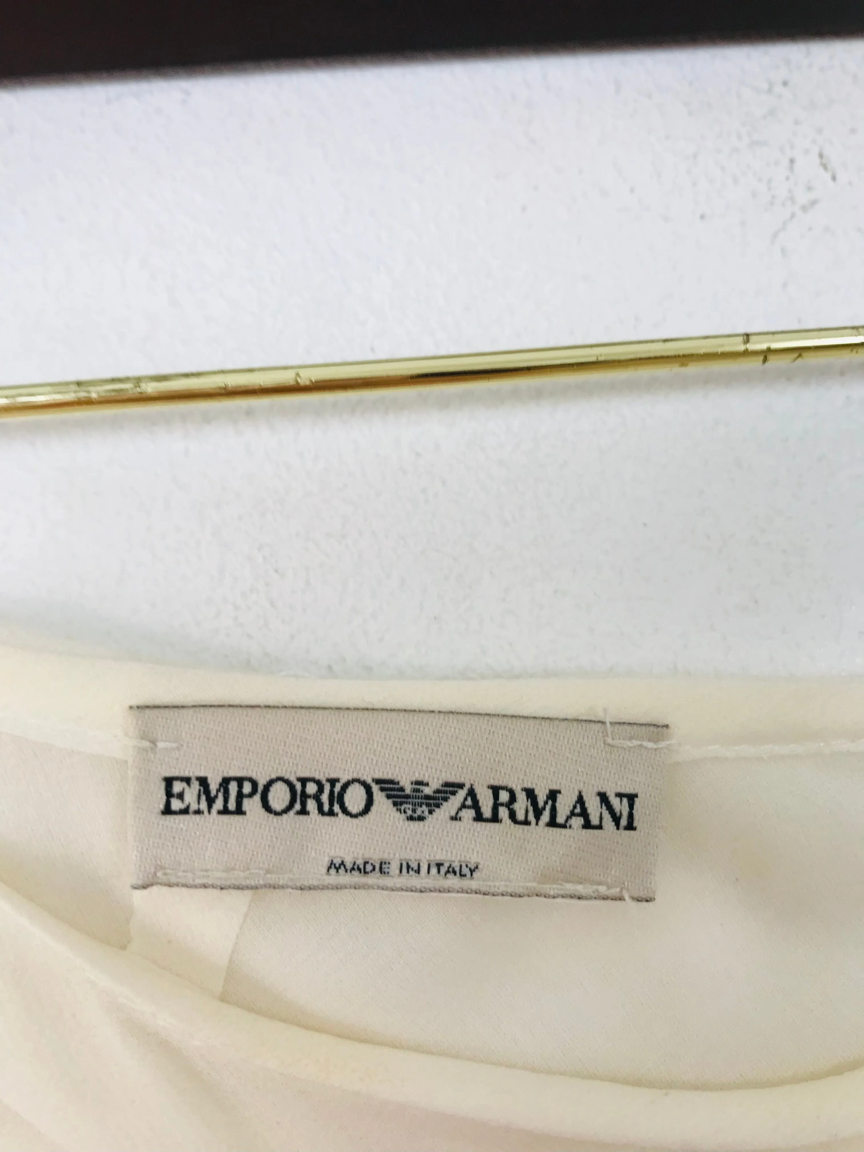 Emporio Armani Women's Ruffle A-Line Skirt | M UK10-12 | White
