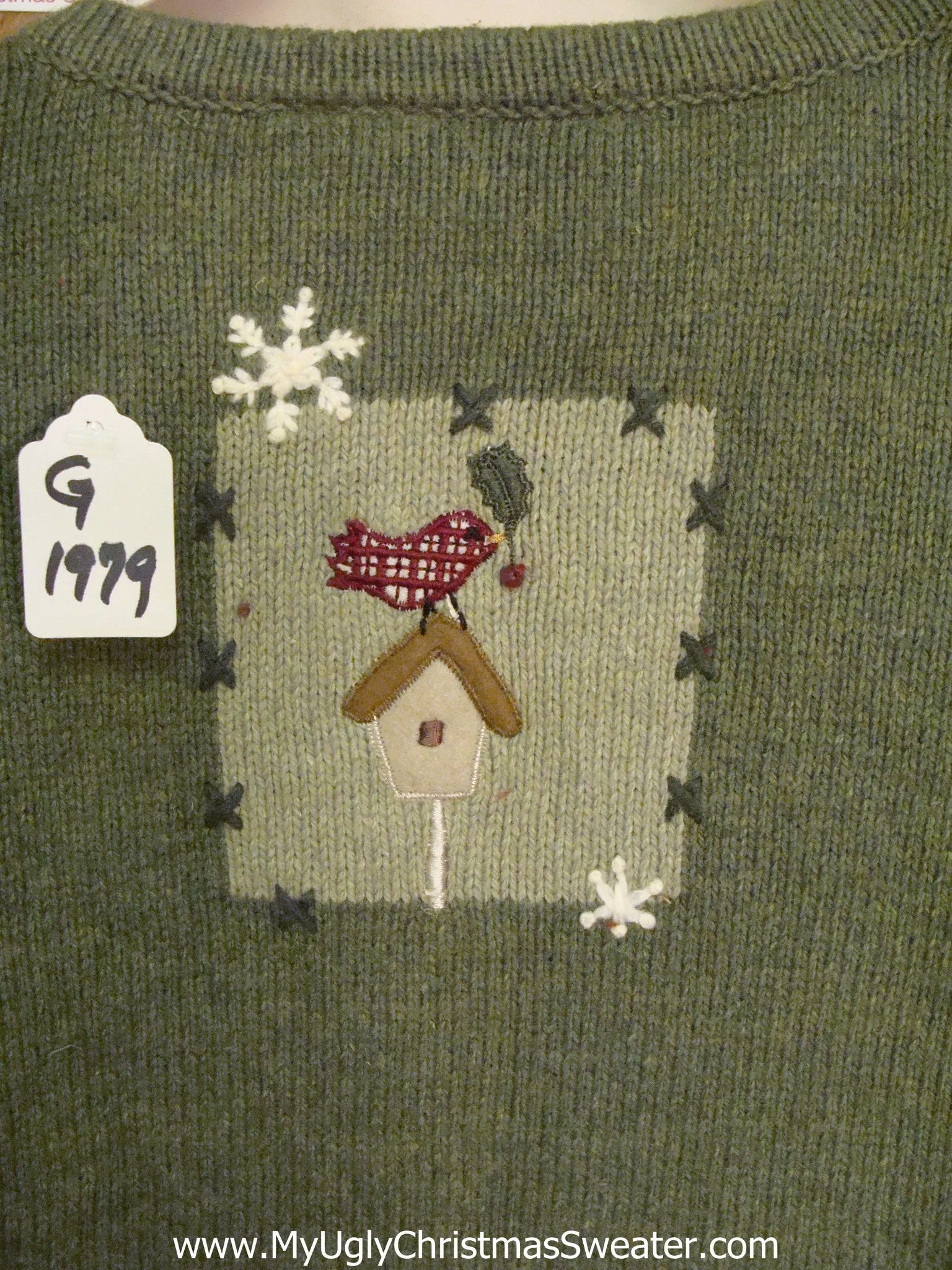 Green Light Up Ugly Christmas Jumper with Snowmen
