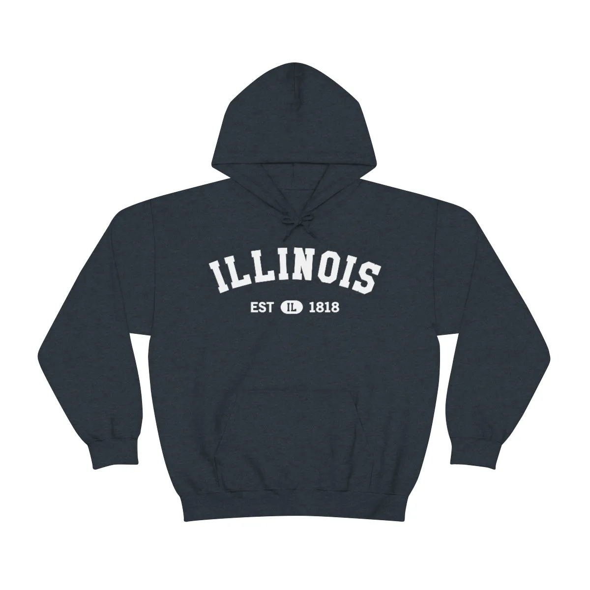 Illinois State Hoodie, I Love IL Retro Vintage Home Pride Souvenir USA Gifts Pullover Hoodie Men Women Hooded Sweatshirt