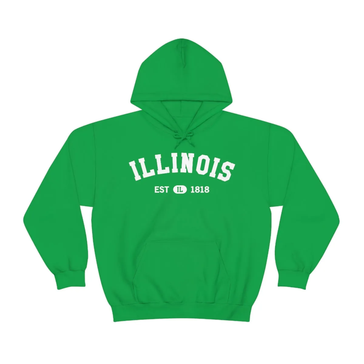 Illinois State Hoodie, I Love IL Retro Vintage Home Pride Souvenir USA Gifts Pullover Hoodie Men Women Hooded Sweatshirt