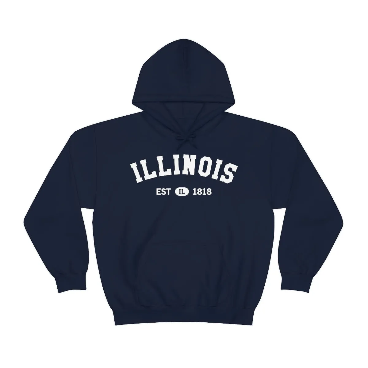 Illinois State Hoodie, I Love IL Retro Vintage Home Pride Souvenir USA Gifts Pullover Hoodie Men Women Hooded Sweatshirt