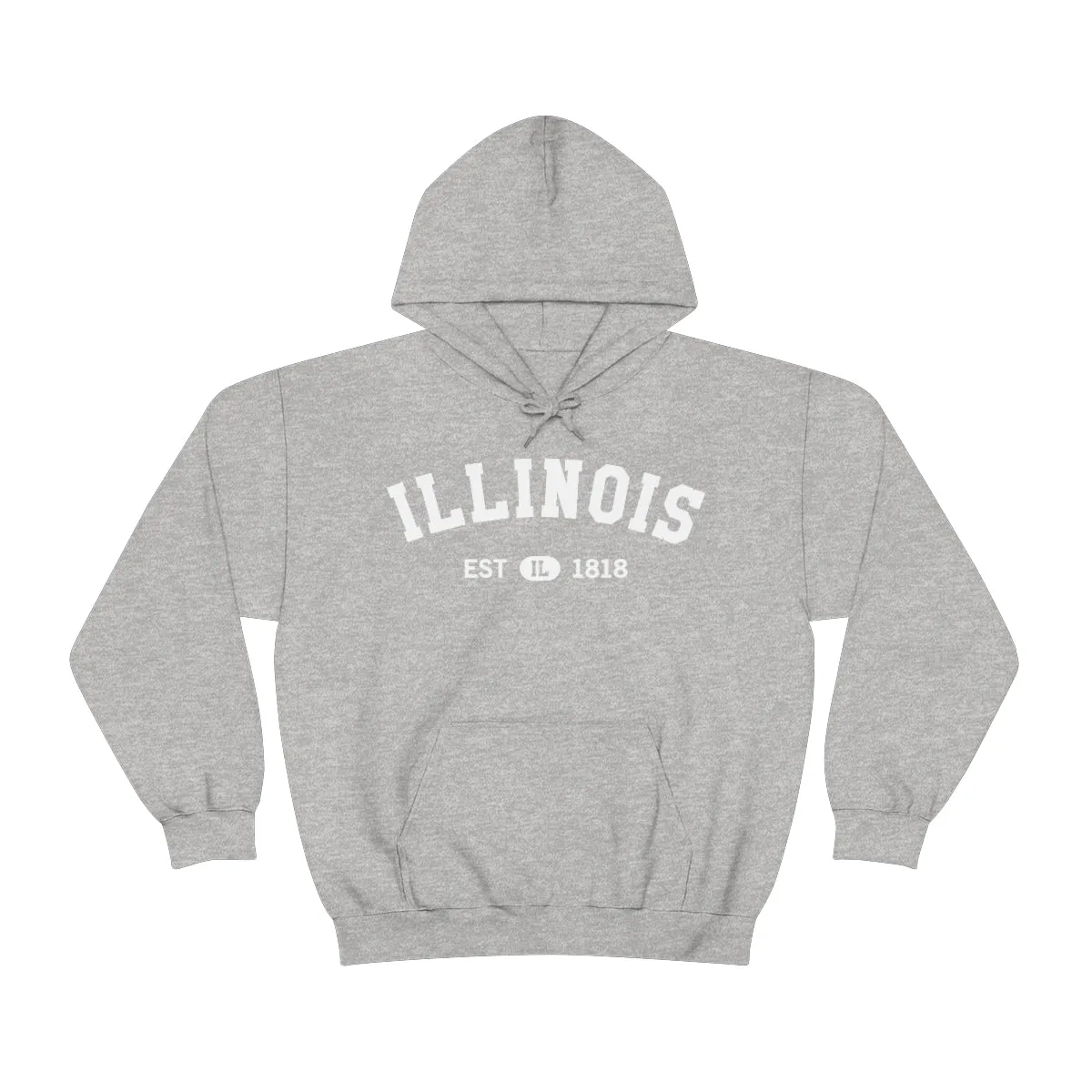 Illinois State Hoodie, I Love IL Retro Vintage Home Pride Souvenir USA Gifts Pullover Hoodie Men Women Hooded Sweatshirt