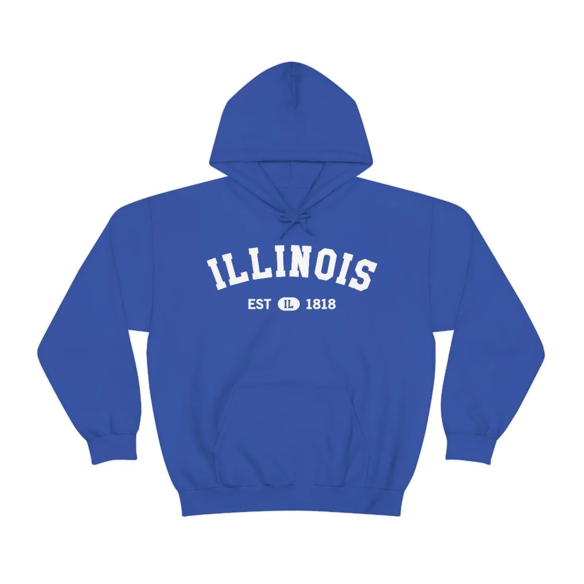 Illinois State Hoodie, I Love IL Retro Vintage Home Pride Souvenir USA Gifts Pullover Hoodie Men Women Hooded Sweatshirt