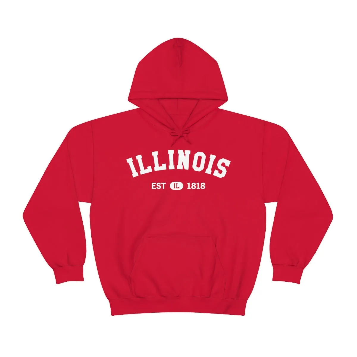 Illinois State Hoodie, I Love IL Retro Vintage Home Pride Souvenir USA Gifts Pullover Hoodie Men Women Hooded Sweatshirt