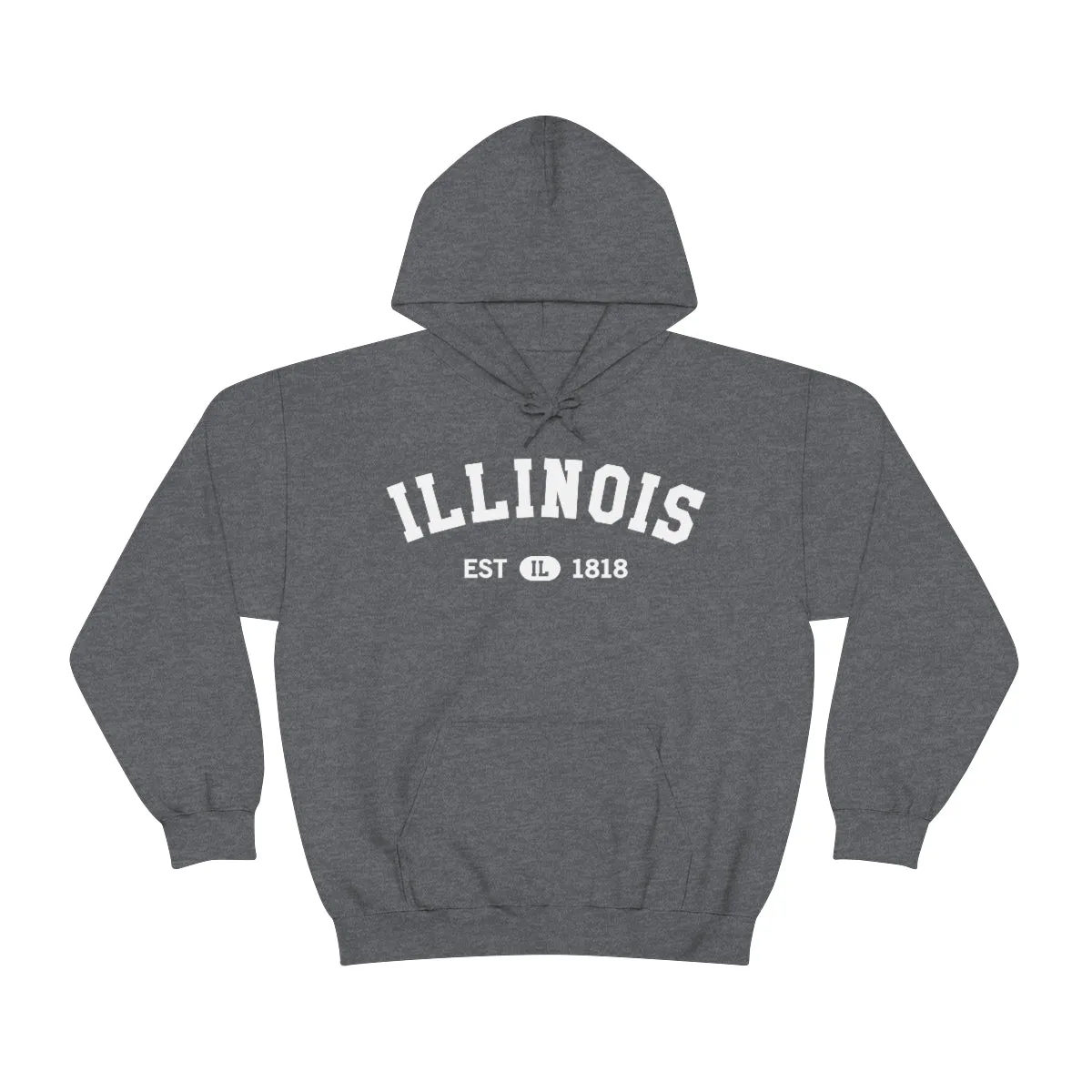 Illinois State Hoodie, I Love IL Retro Vintage Home Pride Souvenir USA Gifts Pullover Hoodie Men Women Hooded Sweatshirt