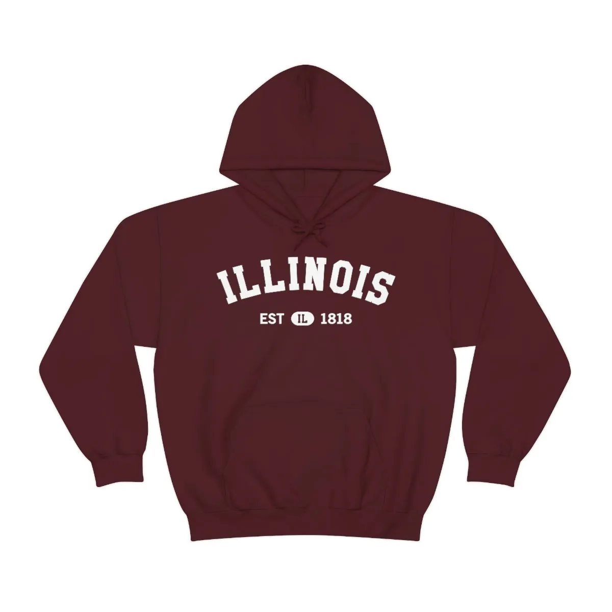 Illinois State Hoodie, I Love IL Retro Vintage Home Pride Souvenir USA Gifts Pullover Hoodie Men Women Hooded Sweatshirt