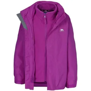 Kids Trespass Skydive \"Azaelea - 7-8\"" Waterproof Jacket With Detachable Hood"