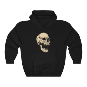 Laughing Skull Hoodie, Gothic Skeleton Grunge Pullover Men Women Adult Aesthetic Graphic Hooded Sweatshirt with Pockets