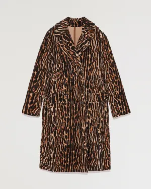 Long coat in lambskin