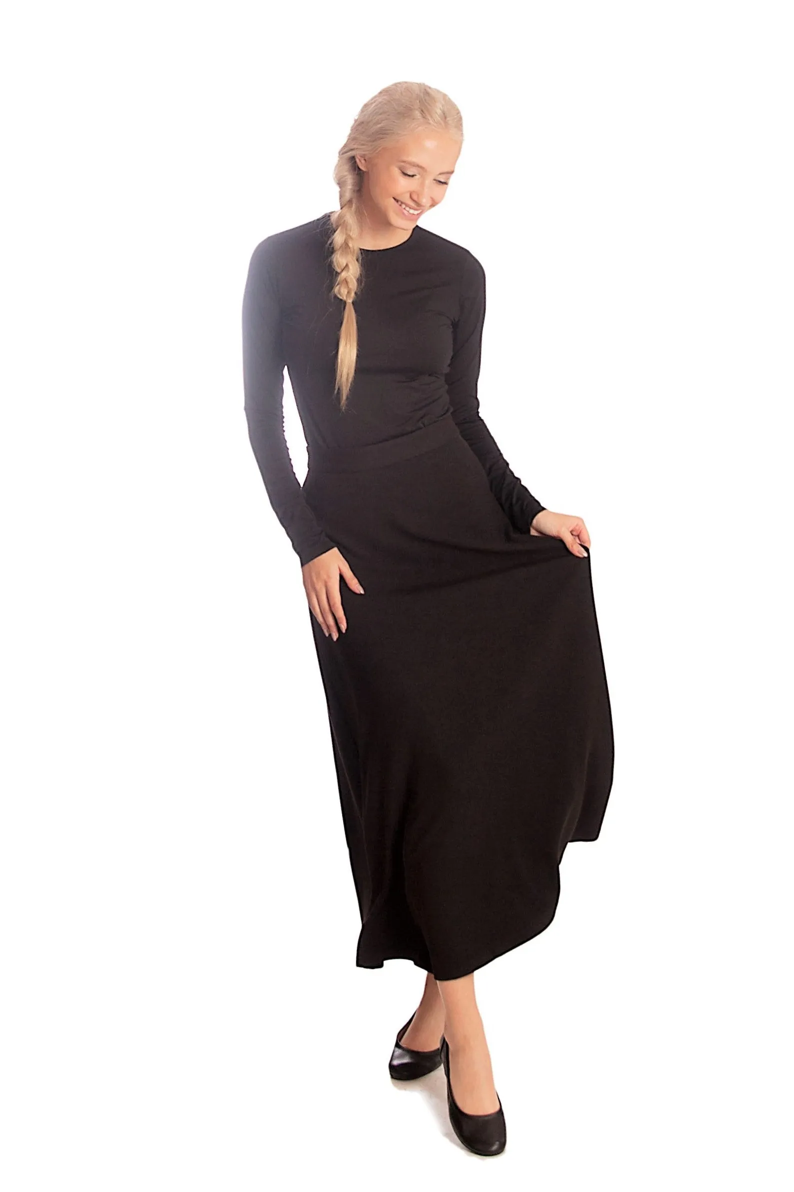 Midi A-Line Skirt