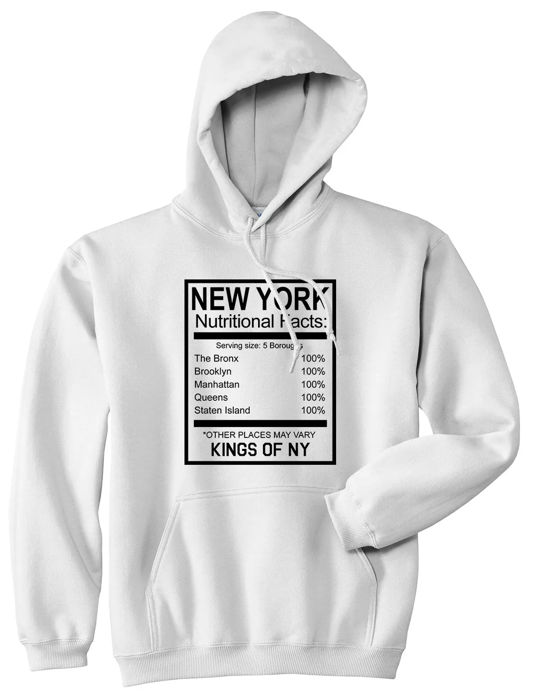 New York Nutritional Facts Pullover Hoodie