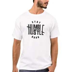 Nutcase Designer Round Neck Men's T-Shirt Wrinkle-Free Poly Cotton Tees - Stay Humble Hard