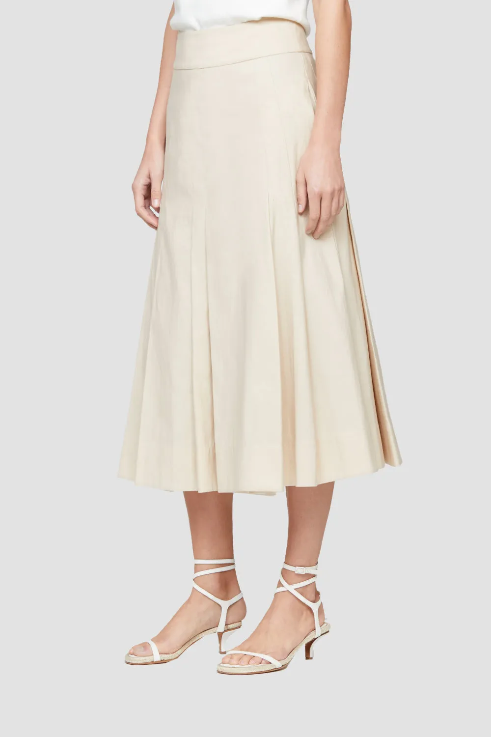 Pleated A-Line Skirt