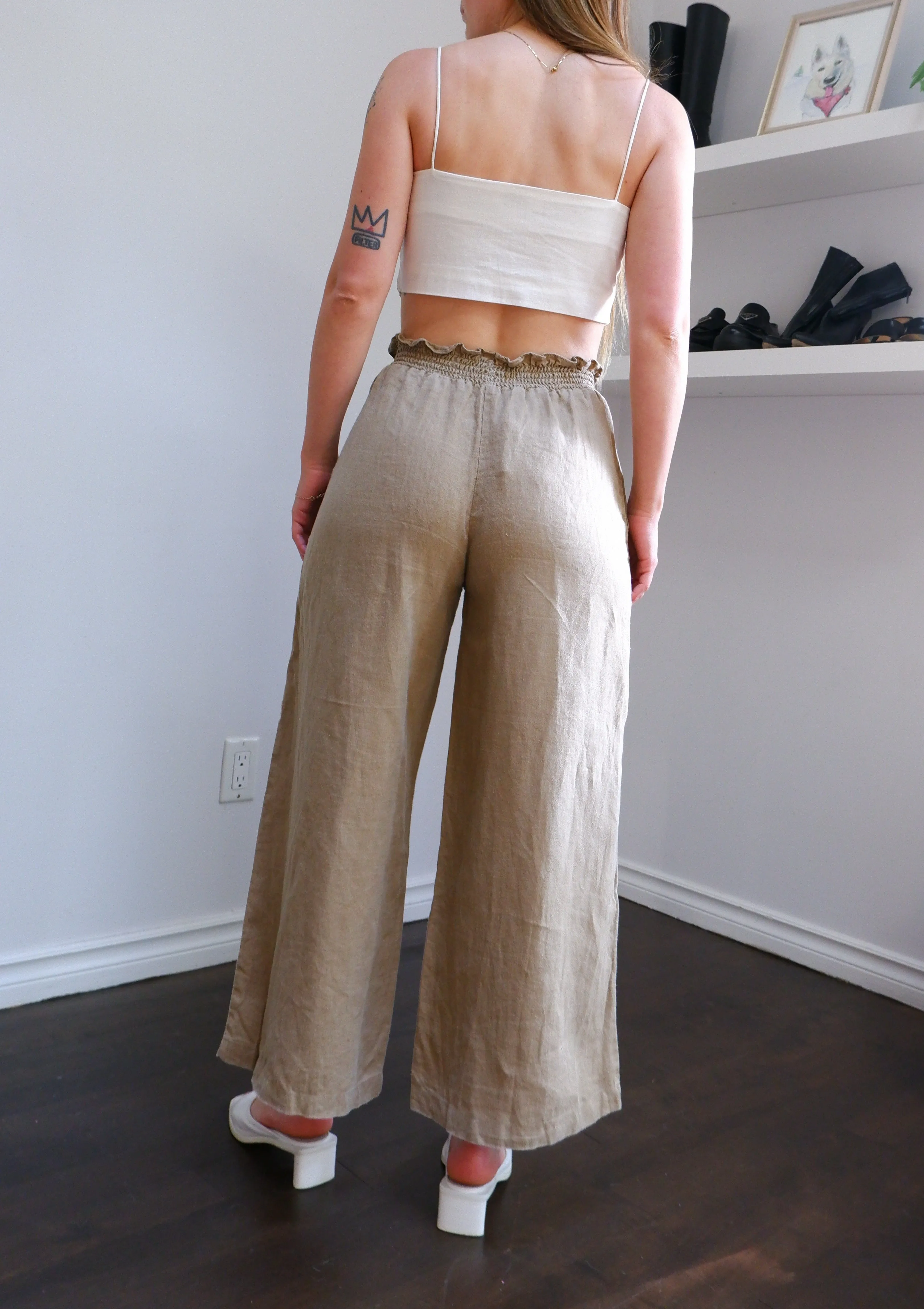Reformation 100% Linen Wide Leg Pants - XS/S