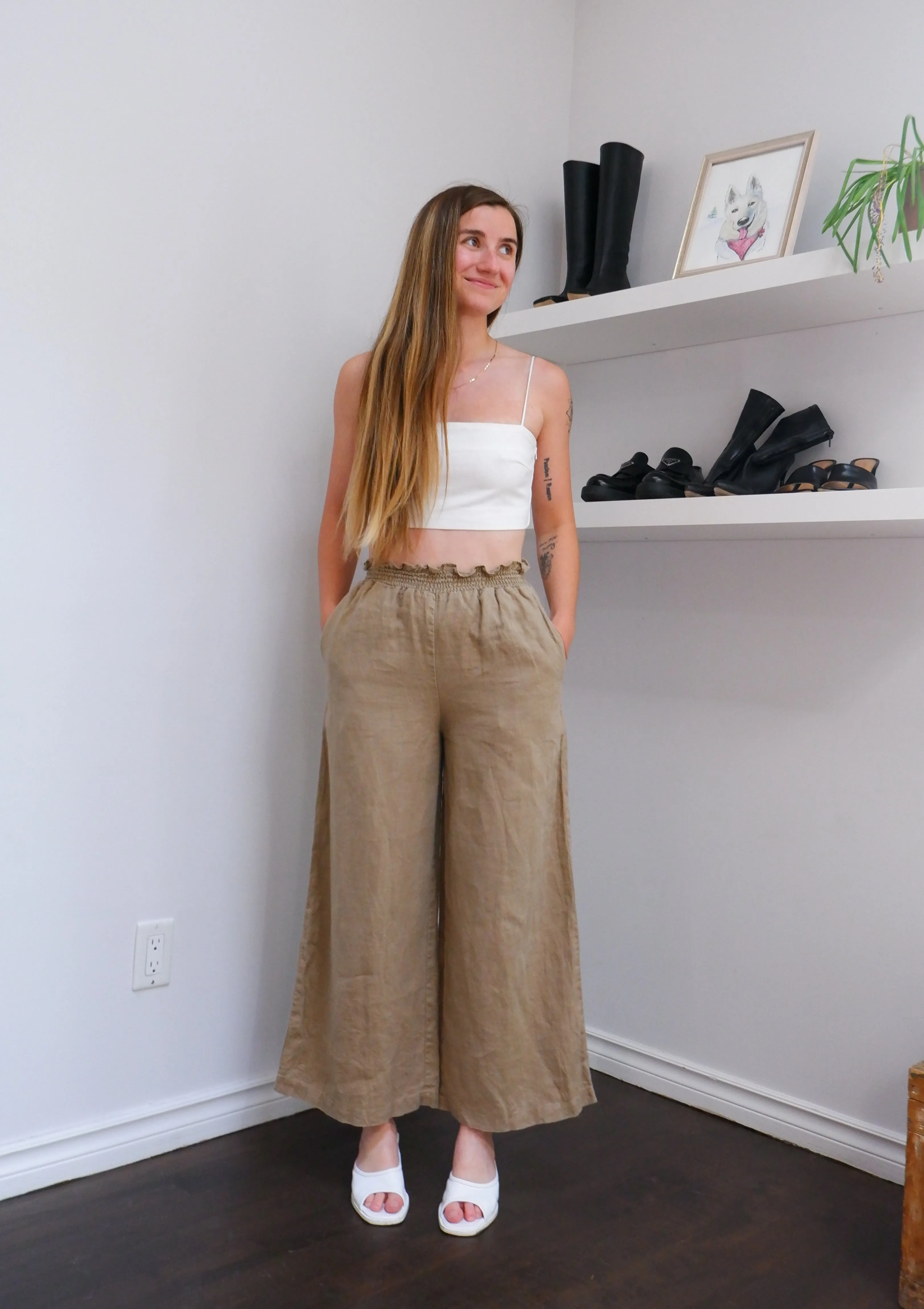 Reformation 100% Linen Wide Leg Pants - XS/S