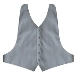 Silver Backless Tuxedo Vest