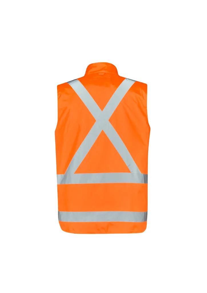 SYZMIK Mens Hi Vis X Back Taped 4 in 1 Waterproof Jacket - ZJ616