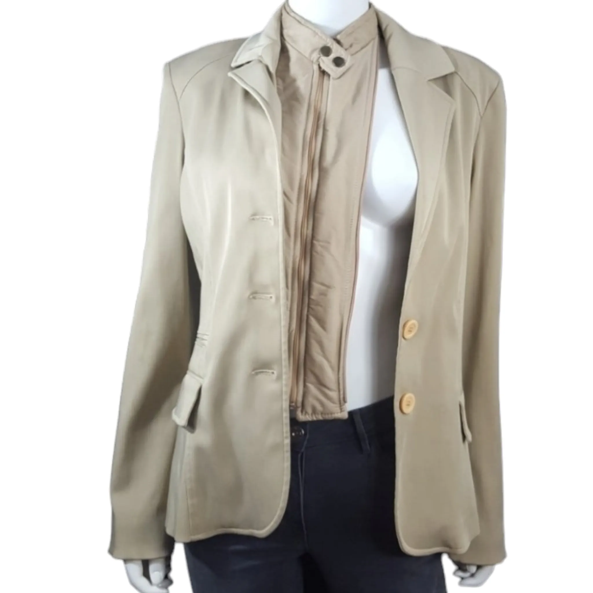 Talco Convertible Zip Blazer Jacket Size 46/M