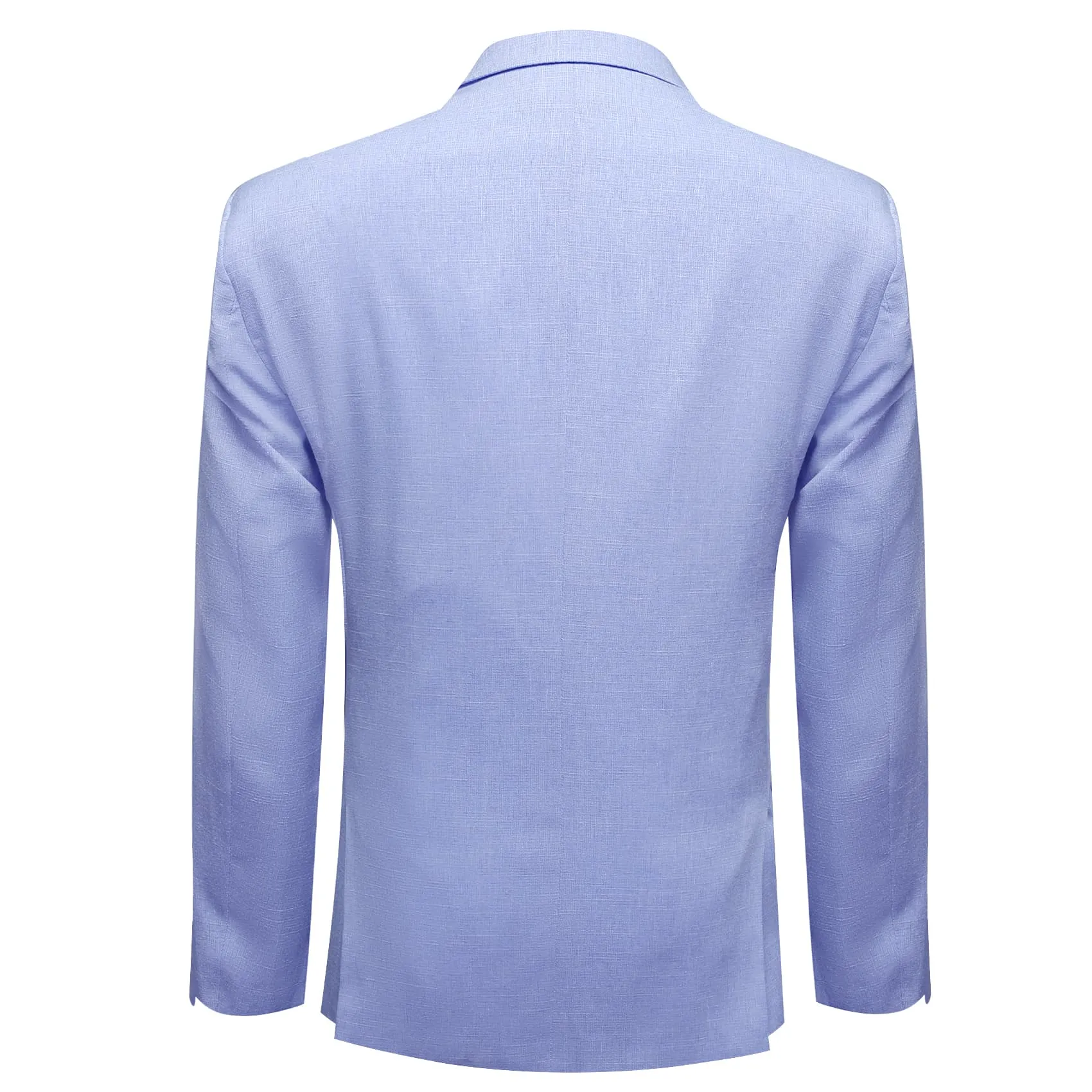 Ties2you Mens Suit Arctic Blue Solid Button Down Notched Collar Dress Suit Top