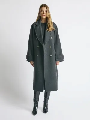 Wool cashmere oversized coat